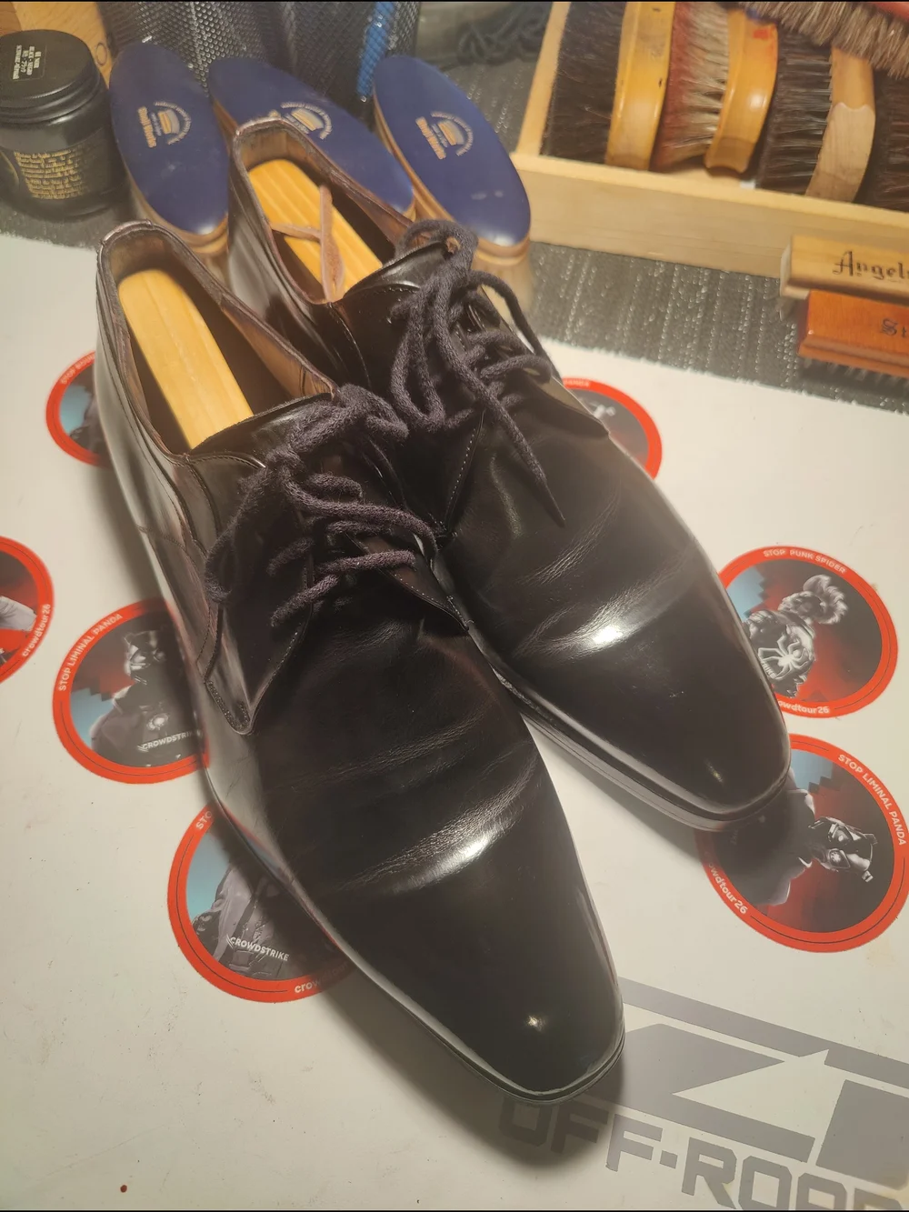Classic Men's Black Leather Lace-Up Dress Shoes